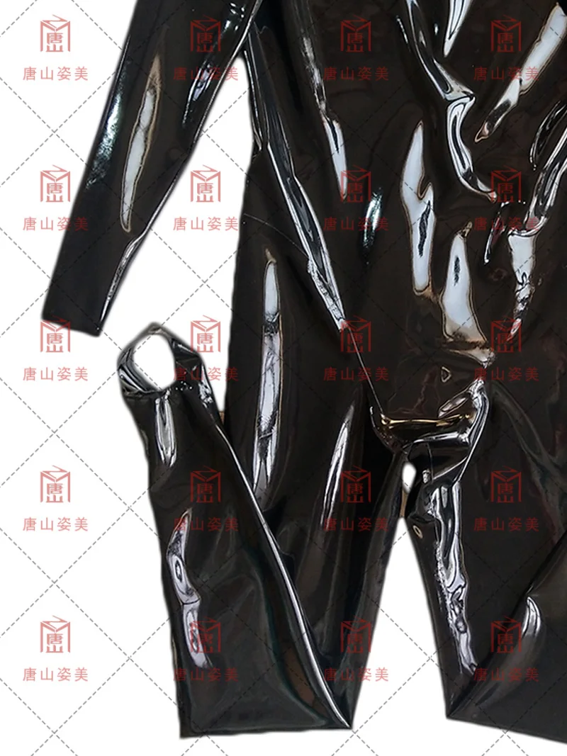 MEN LATEX CATSUIT SHOULDER ZIP FOOTLESS CUSTOM MADE