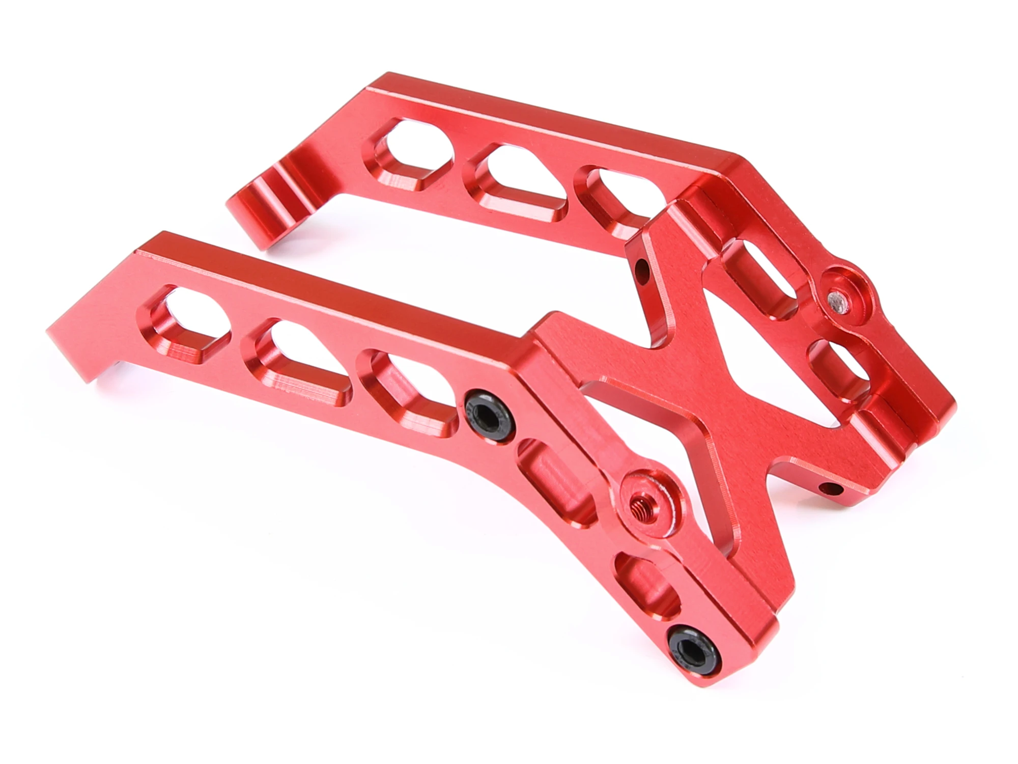 GTBRacing CNC aluminium metalowe skrzydło zestaw montażowy do 1/8 RC samochodów TLR Losi 8ight X-E 4WD wyścigi części zamienne