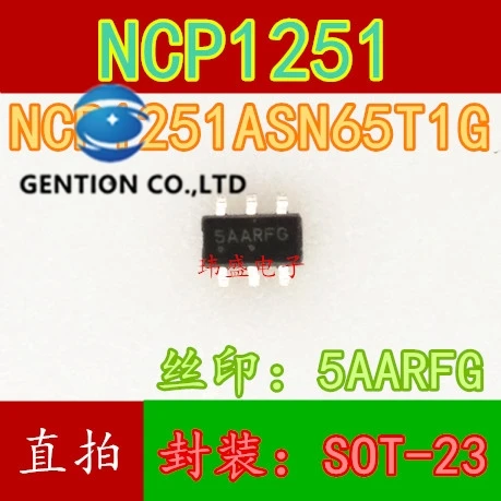 10 Buah NCP1251ASN65T1G Layar Sutra 5A2 5AARFG SOT23-6 Dalam Stok 100% Baru dan Asli