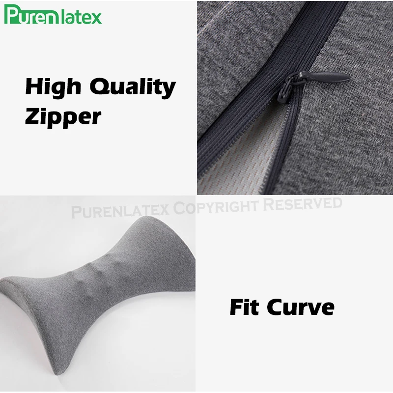 PurenLatex Memory Foam Orthopedic Bedding Pillows Waist Back Support Cushion Slow Rebound Pressure Pillow for Pregnant Women