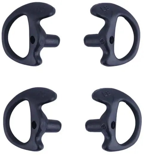 

5PCS Soft silicone earplugs earmuffs for acoustic coil tube earplugs (black,2 pairs medium)