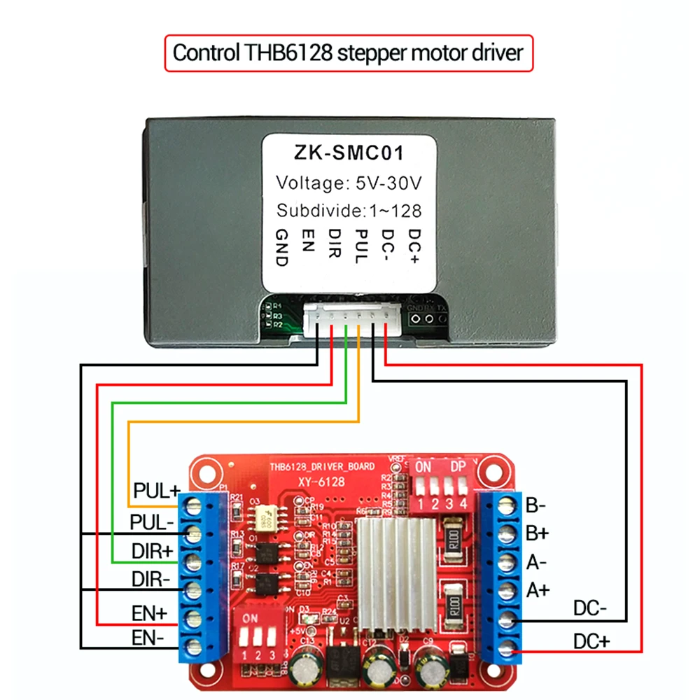 SMC01 Programmable 42 57 Stepper Motor Controller Positive Reverse Angle Pulse Speed Control Module PLC Serial Communication