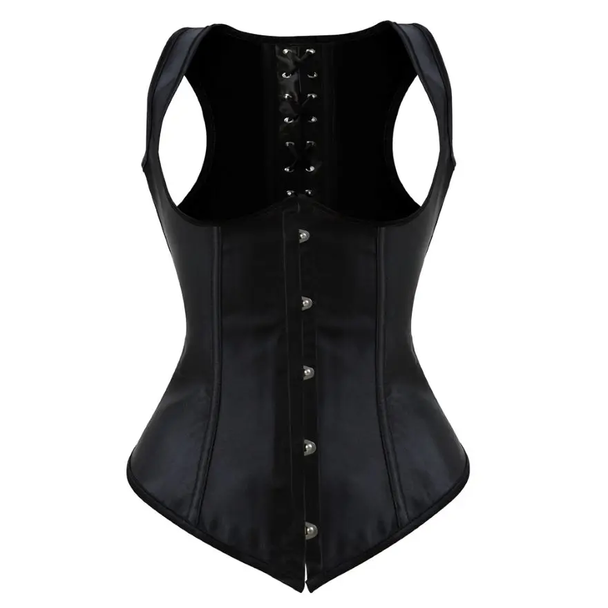 Gothic Sexy Straps Underbust Corset Vest Lace Up Boned Waist Trainer Slimming Corset Bustier Lingerie Top Plus Size S-6XL