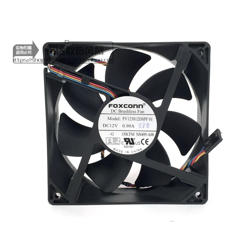 New original PV123812DSPF 01 12cm 12038 12V 0.90A desktop chassis fan 4-wire PWM speed control cooling fan