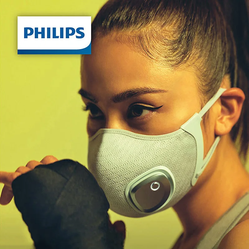 Philips Fresh Air Electric Mask Acm066,Children Acm033,16pcs Filter,Hip-Hop Black,Face Mouth Protection PM2.5 Dust,Reusable