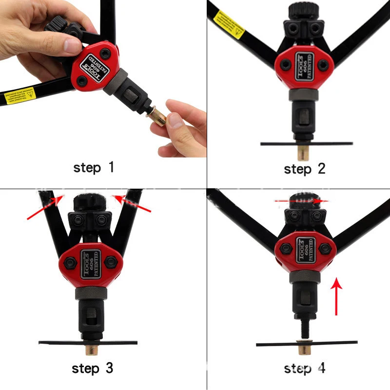 Imagem -04 - Kit de Ferramentas para Rebite Porca de Rebite Manual de 16 m3 m4 m5 m6 m8 M10 M12