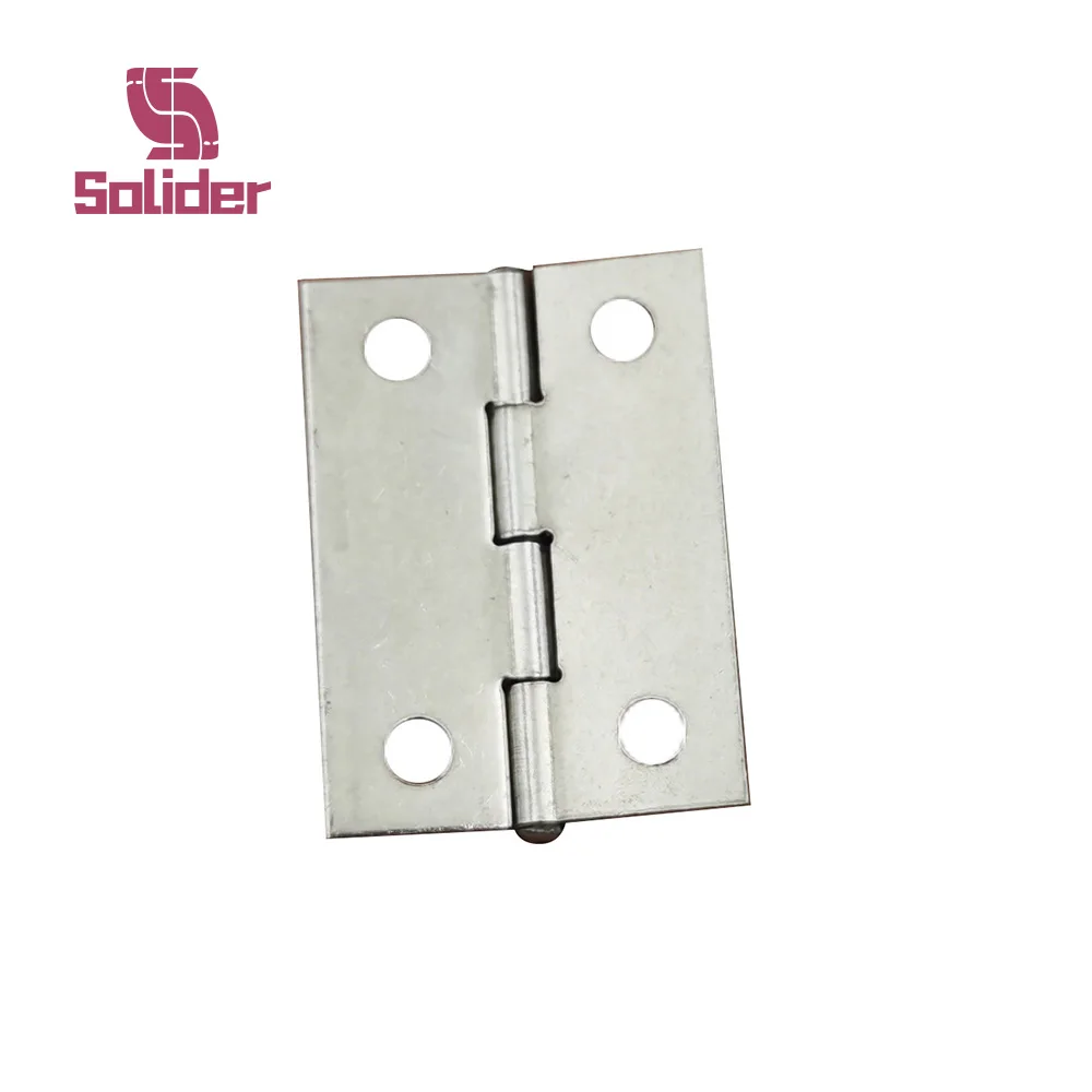 Bisagra plana de acero inoxidable, minibisagra de 1,5 pulgadas para puertas de armarios, ventanas, caja de madera, 2 uds.