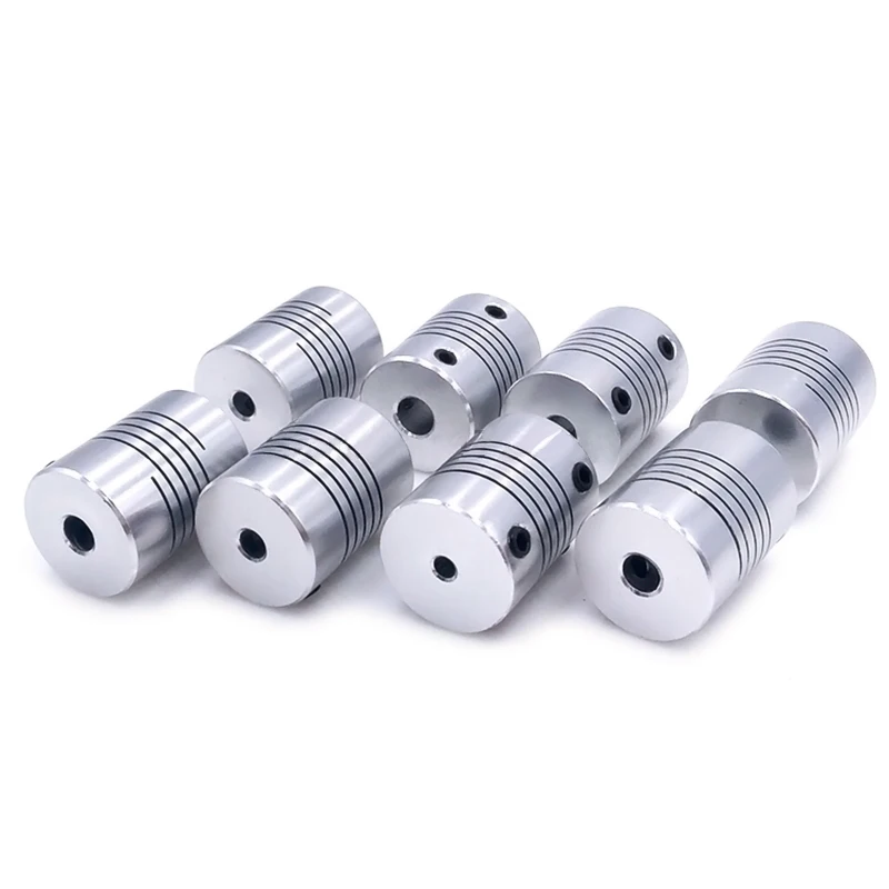 10pcs D19*L25 Aluminium flexible Jaw Shaft Coupling 5 8 6.35mm 8mm 10mm CNC Stepper Motor Coupler Encoders Engraving Machine image 4