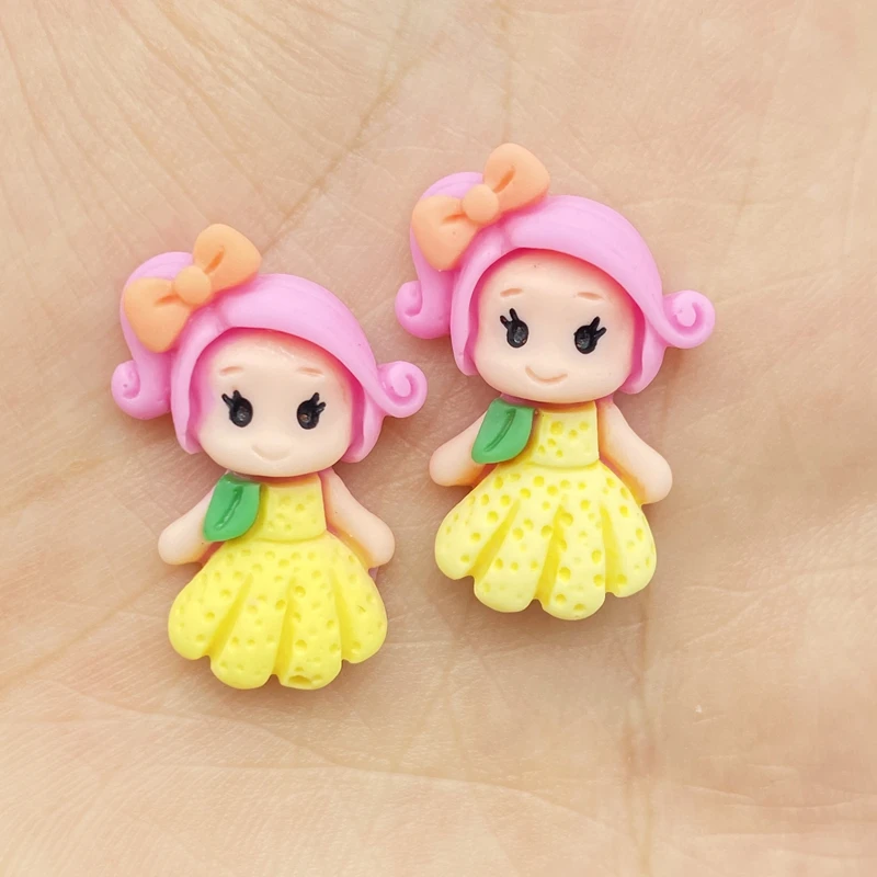 20Pcs Lovely Cartoon Princess Flat Back Resin Cabochon Hair Embellishments Ornament Applique DIY Wedding Scrapbook Craft G57