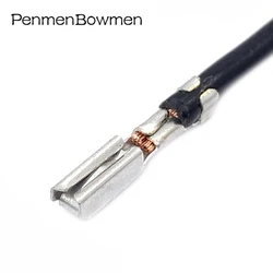 10 Pcs Car Splice Wire Crimp Terminal 0.6MM Female Terminal for Electrical Connector Pin With 18AWG Cable 1500-0110 1500-0106