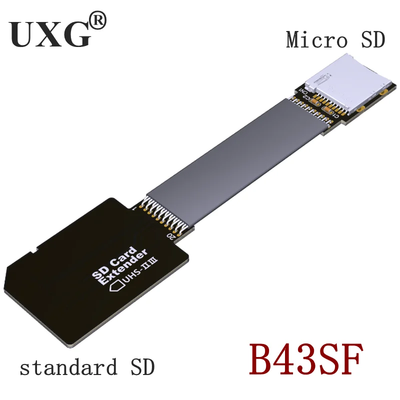 Micro SD TF Memory Card Kit SD Male To SD Female Extension Soft UHS2 UHS-III Flexible Flat CableFPC Cable Extender 10cm 30cm 1m