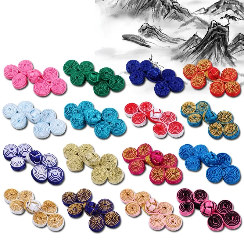 High-quality 1pcs Hand-woven Three Roulette Button Hanfu Gift Box Wedding Invitation Chinese Decorative Accessories Buttons
