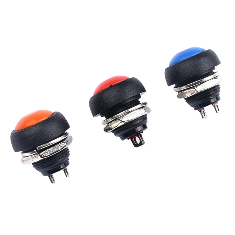 5Pcs/Lot PBS-33B 2Pin Mini Switch 12mm 12V 1A Waterproof Switch Momentary Push Button Switch Since The Reset Non-locking