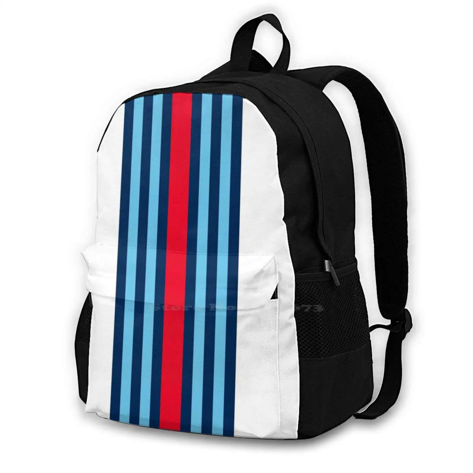 Single Martini Stripe Backpack For Student School Laptop Travel Bag Martini 1 Williams Lotus Manor