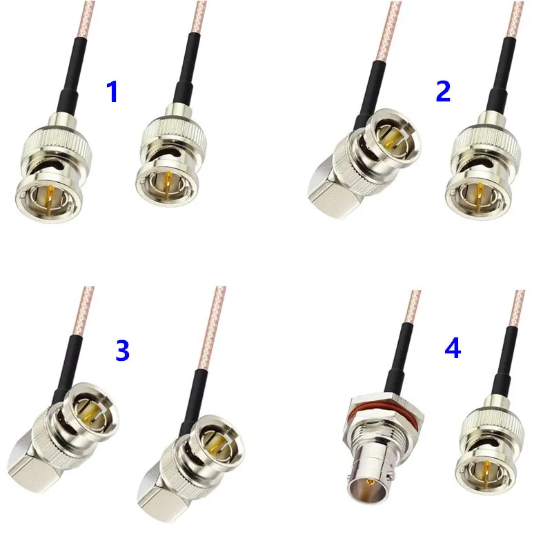 Kabel BNC męski prosty kątowy do BNC męski żeński 75 Ohm RG179 Pigtail do kamery HD-SDI 3G-SDI Vedio CCTV