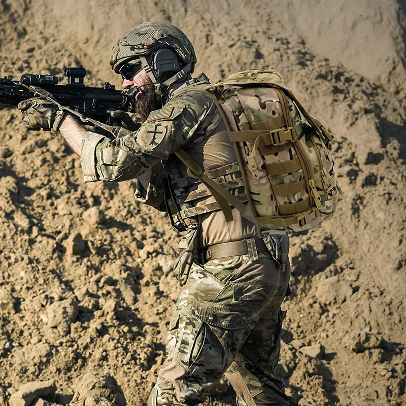 Imagem -05 - Militar Tático Mochila Camo dos Homens do Exército Caça 40l Unisex ao ar Livre Acampamento Caminhadas Bolsa de Pesca Grande Bolsa de Sobrevivência