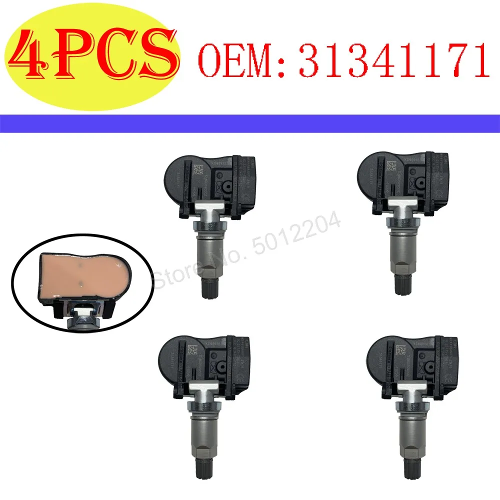 

4Pcs 31341171 31341893 TPMS Tire Pressure Monitoring Sensor For Volvo C30 C70 S40 S60 S70 S80 V40 V50 V60 V70 XC60 XC70 XC90