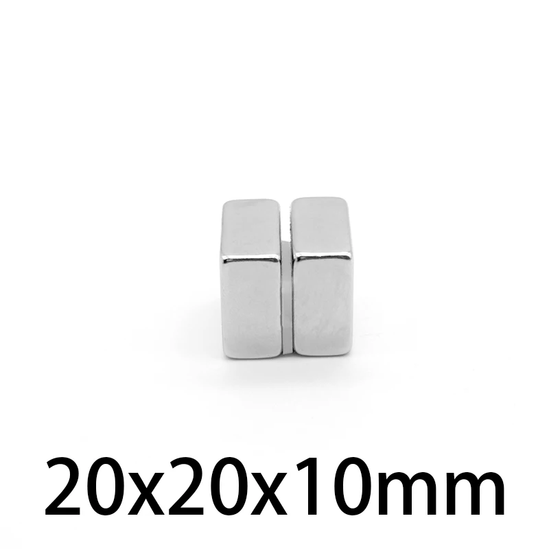 1-20 pcs 20x20x10 mm  Quadrate Magnet Stong Magnets 20x20x10mm Powerful Neodymium Magnetic 20*20*10mm