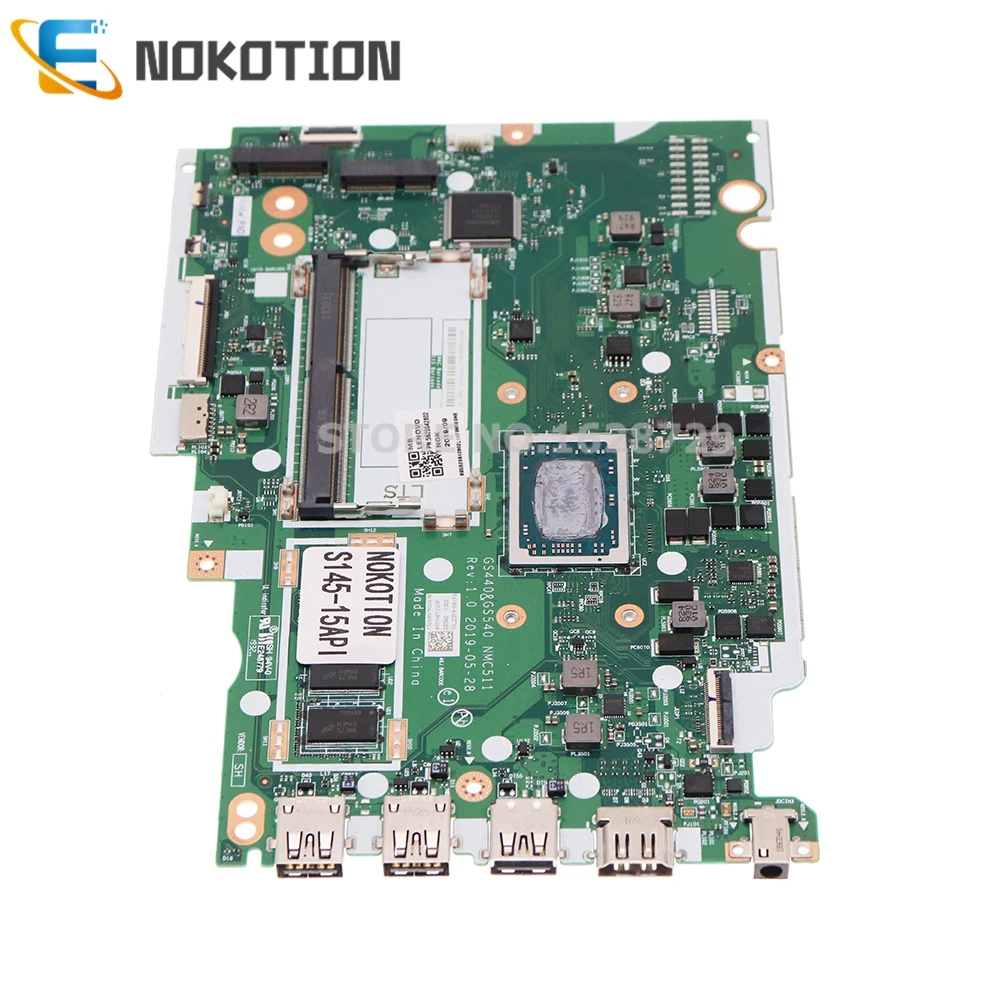 NOKOTION For Lenovo Ideapad S145-15API Laptop Motherboard R 5 3500U CPU 4GB RAM DDR4 GS440 GS540 NMC511 5B20S42802