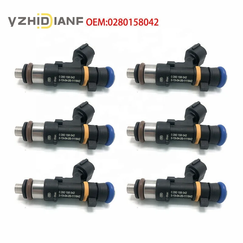 6x Car Fuel Injector for Nissan- Murano- 350Z Infiniti- G35 FX35 M35 3.5L Part Number:0280158042 16600-CD700