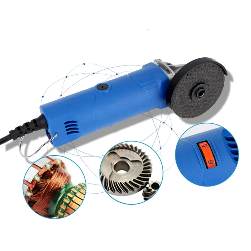 RIESBA 220v 360w EU Plug Adjustable Speed angle grinder polishing machine Electric mill High Quality + Grinding Wheel