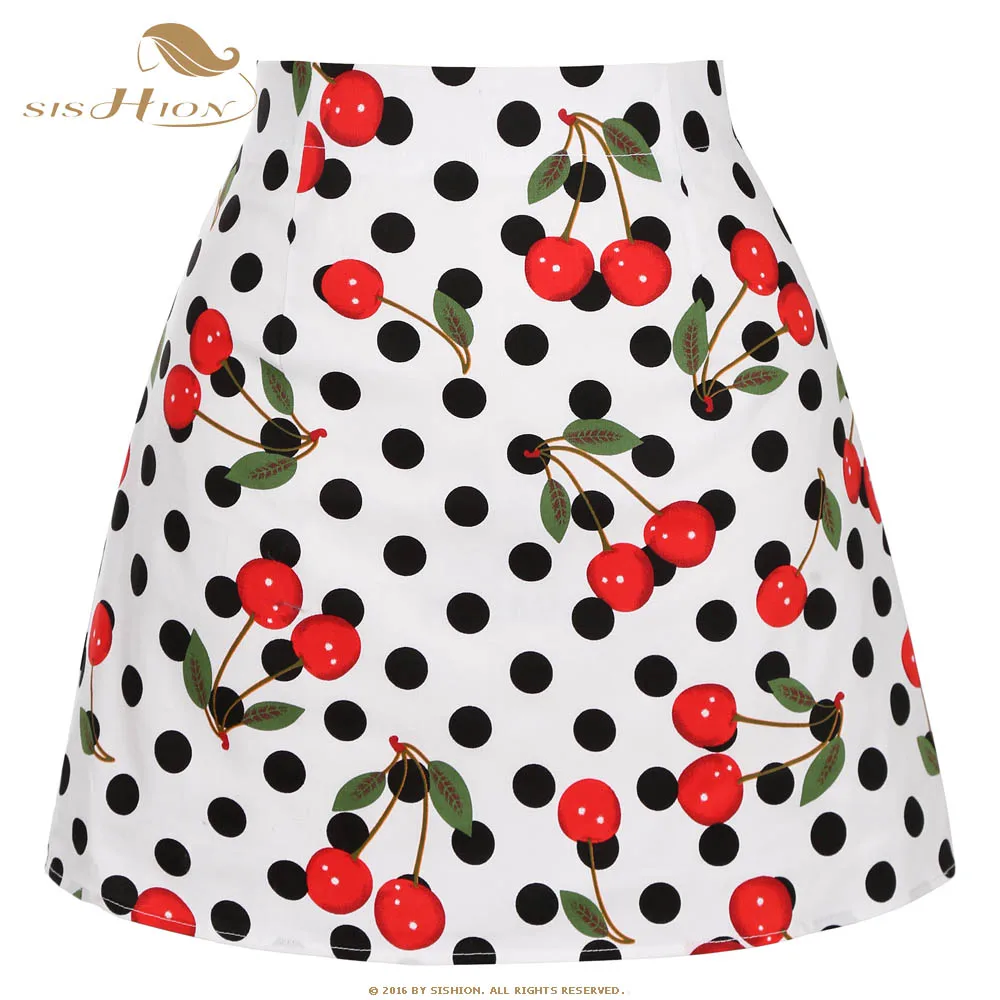 SISHION Dropshipping Floral Toucan Print Mini Rock SS0008 Baumwolle Vintage Schlank Retro Sexy Röcke Frauen Damen Frauen Rock Y2K – Detail 21