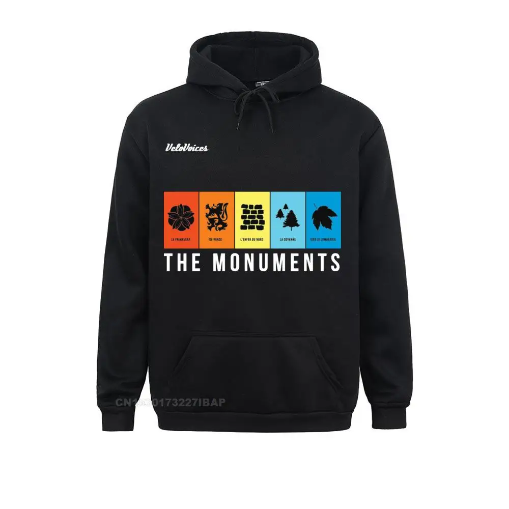 VeloVoices Monuments Bike Cycling Bicycle Biking Ride Harajuku Hoodies For Unisex Cool Man Natural Harajuku Hoodies O-Neck