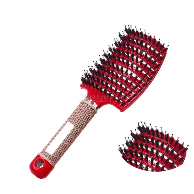 Hair brush, scalp massage comb, hair brush bristles and nylon ladies wet curling comb, salon hair styling tool