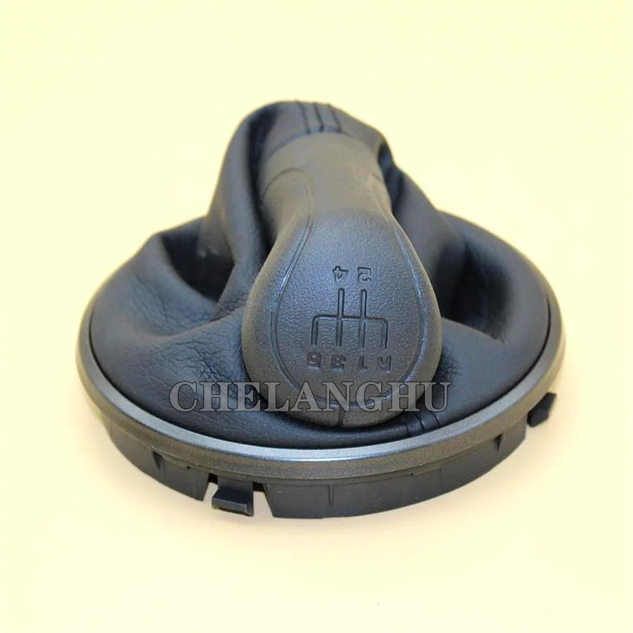 Car 5 Speed Gear Stick Shift Knob PU Leather Boot For Skoda Fabia 2 II MK2 Combi 2007 2008 2009 2010 2011 2012 2013 2014