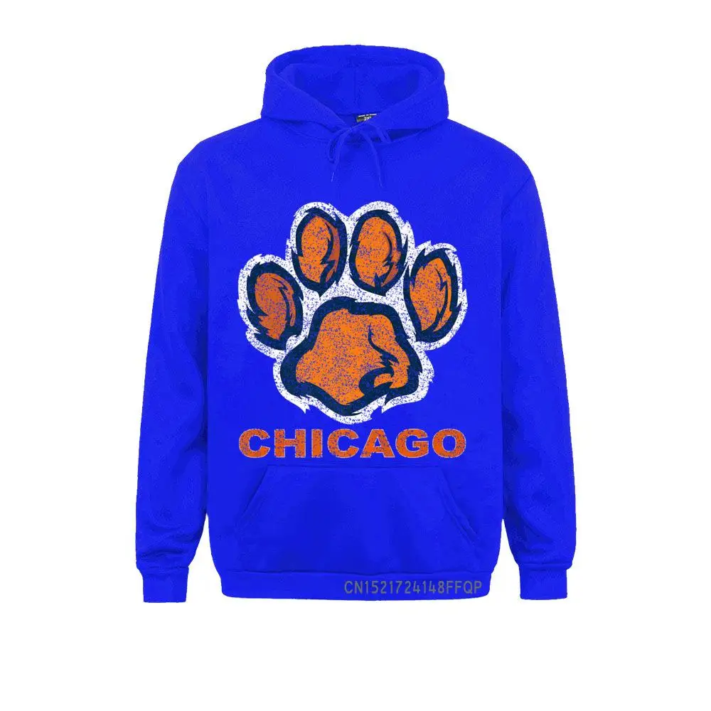 Vintage Foot Paw Bear Orange Chicago Gifts Premium Pullover Sweatshirts For Men Labor Day Hoodies Street Hoods 2021 New