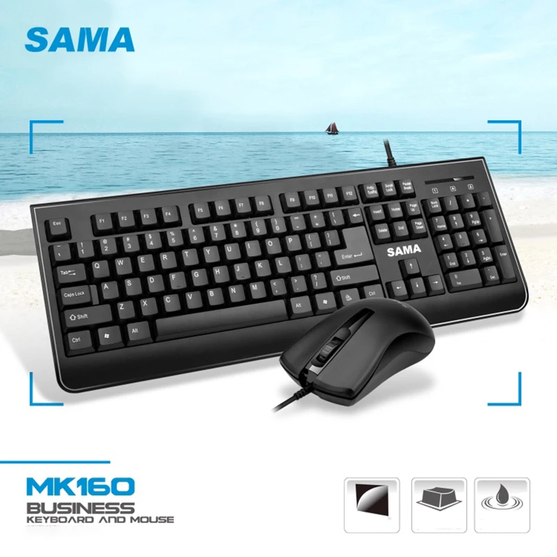 Keycaps SAMA 104 Set Mouse e tastiera cablati USB/Kit Standard per PC Laptop Home Office