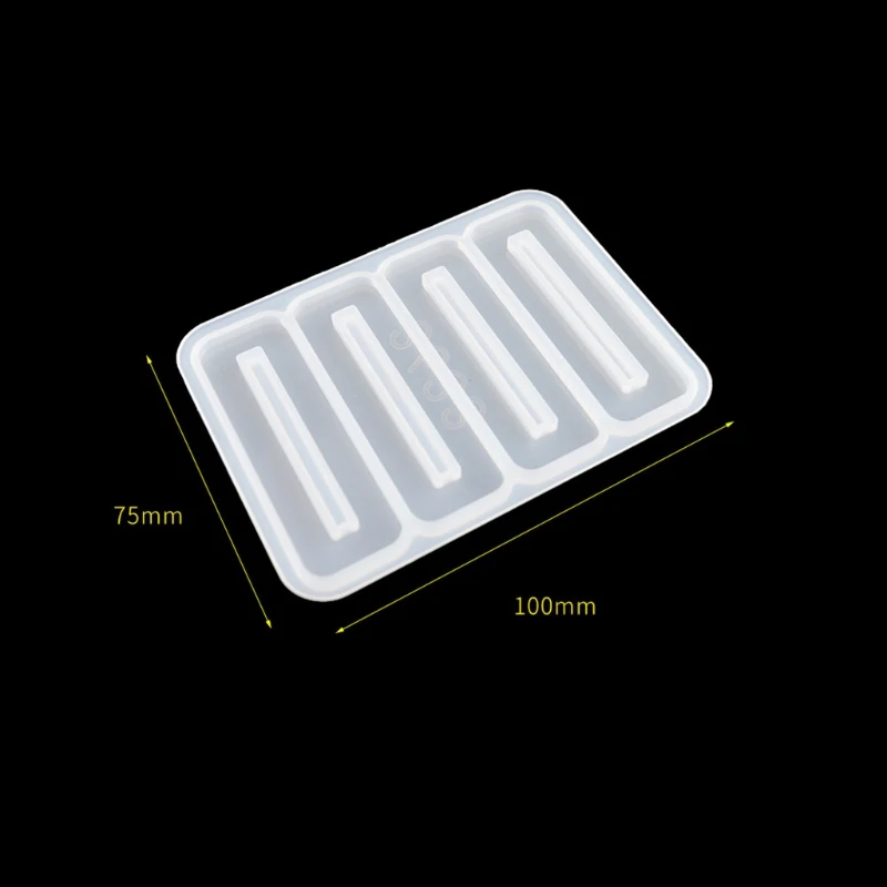 Geometric Barrette Hair Clip Silicone Mold Jewelry Epoxy Resin Acrylic DIY Hairpin Keychain Bookmark Casting Making Tool