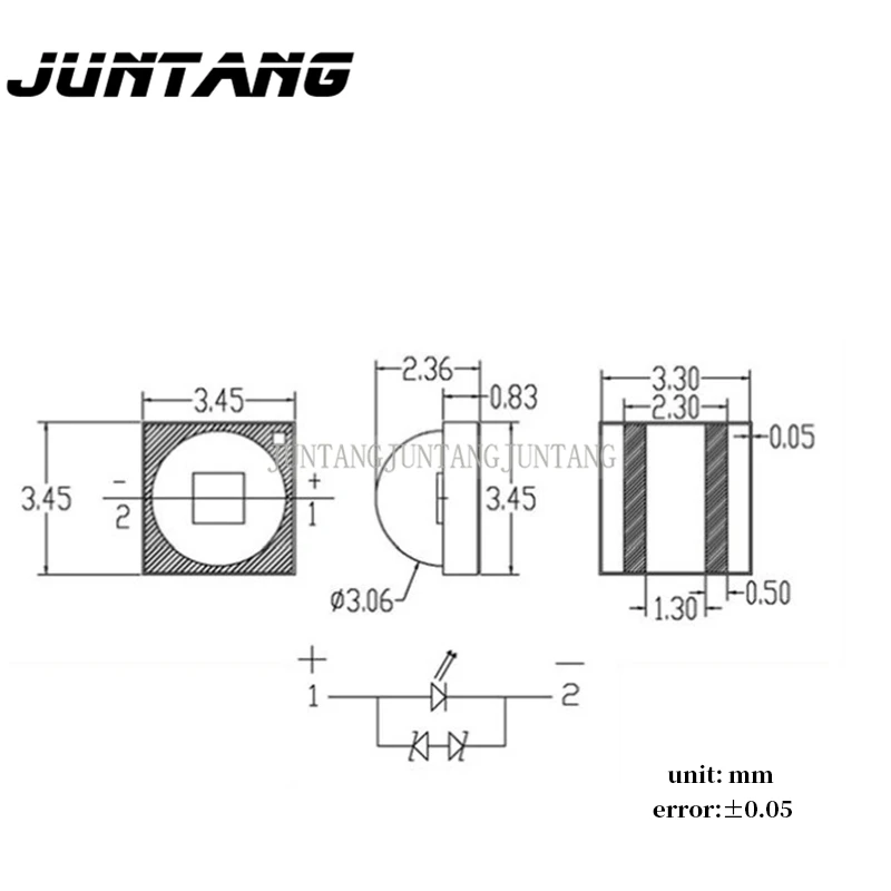 Lumière LED haute puissance 3535 Xaf 5W 3535, 10 pièces, lumière dorée, blanche chaude, blanche froide, bleue, 3535 xpe