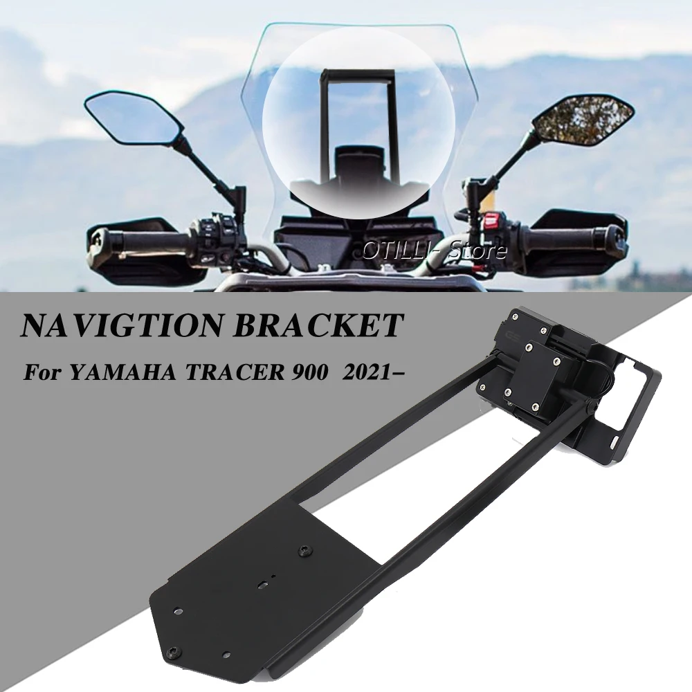 

Новинка 2021 года — аксессуары для мотоциклов, передняя подставка для телефона, держатель для телефона, GPS-навигационная пластина, кронштейн TRACER 9/900 GT tracer 900/9 GT
