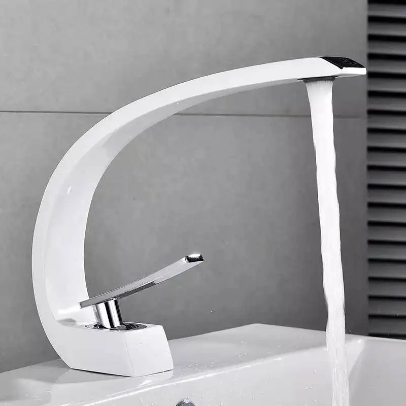 

Vidric Bathroom Basin Sink Faucet + Hose , Hot and Cold Water Mixer Washbasin Faucets Single Handle Single Hole Crane Bathroom