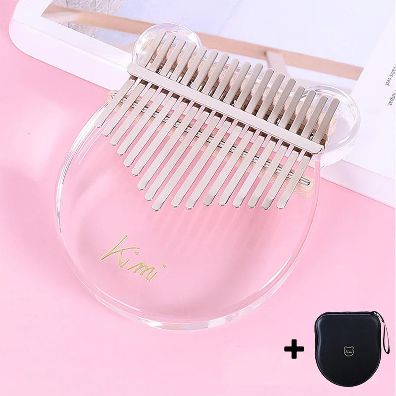 Kimi Kalimba Thumb Piano 17 Keys, Portable Mbira Finger Piano Gifts for Kids and Adults Beginners, Musical Instrument Present