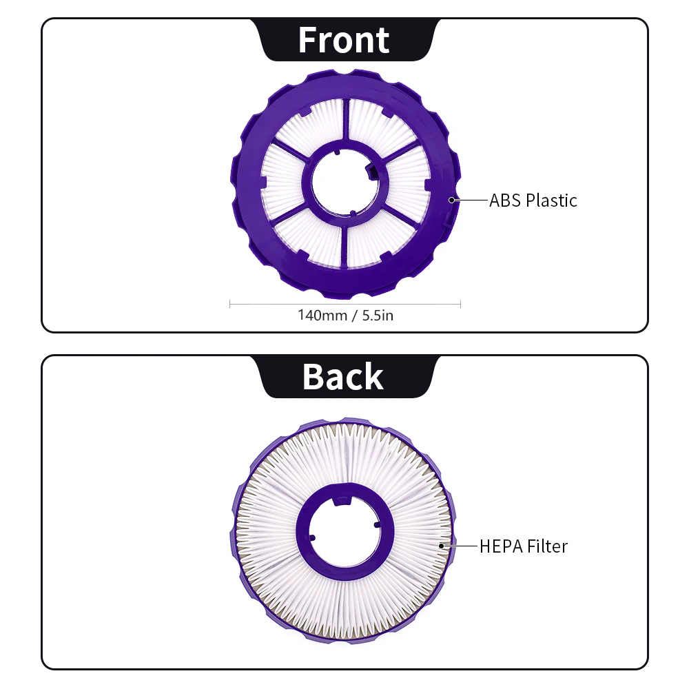 Filtro de Motor lavable frontal y trasero, Compatible con Dyson DC50, Kit de filtro, piezas de aspiradora Robot de barrido inteligente