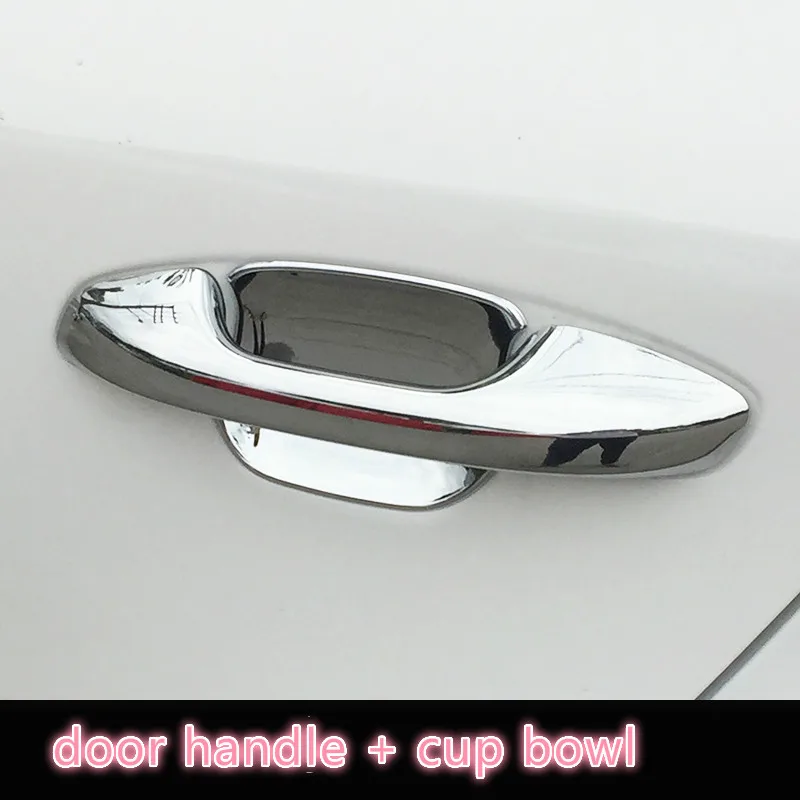 Chrome Carbon Fiber Door Handle Cover Trim Sticker Overlays For Kia Rio 4 X-line 2017 -2020 Styling Accessories