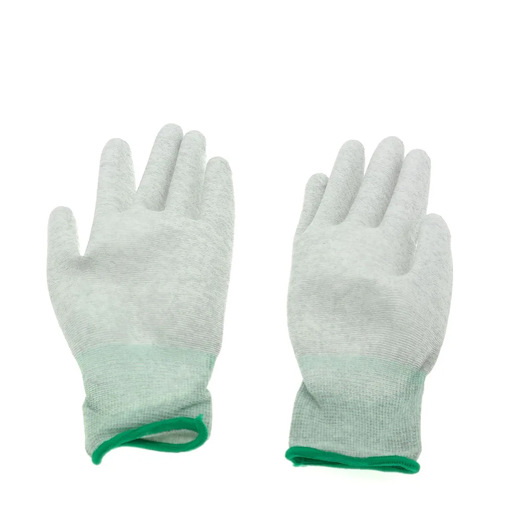 10 pairs     Anti-slip  Anti-static    13 gauge  pu   palm   FIT   esd    glove    polyester palm coated gloves