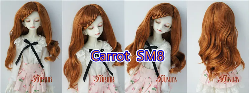 Jusuns Doll Wig JD204 6-7' 7-8' 8-9' 9-10' Long Lady Braids Wave 1/6 1/4 1/3 YOSD MSD SD Blythes Synthetic Mohair BJD Hair