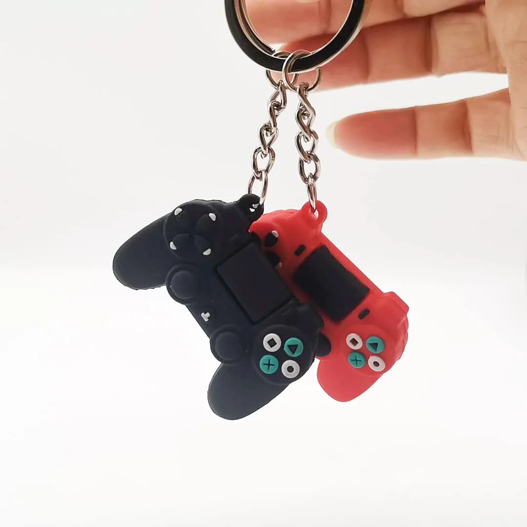 Game Machine Keychain & Keyring Cute Gamepad Boyfriend Joystick Key Chain PS4 Game Console Keychains Bag Car Hanging Key Ring