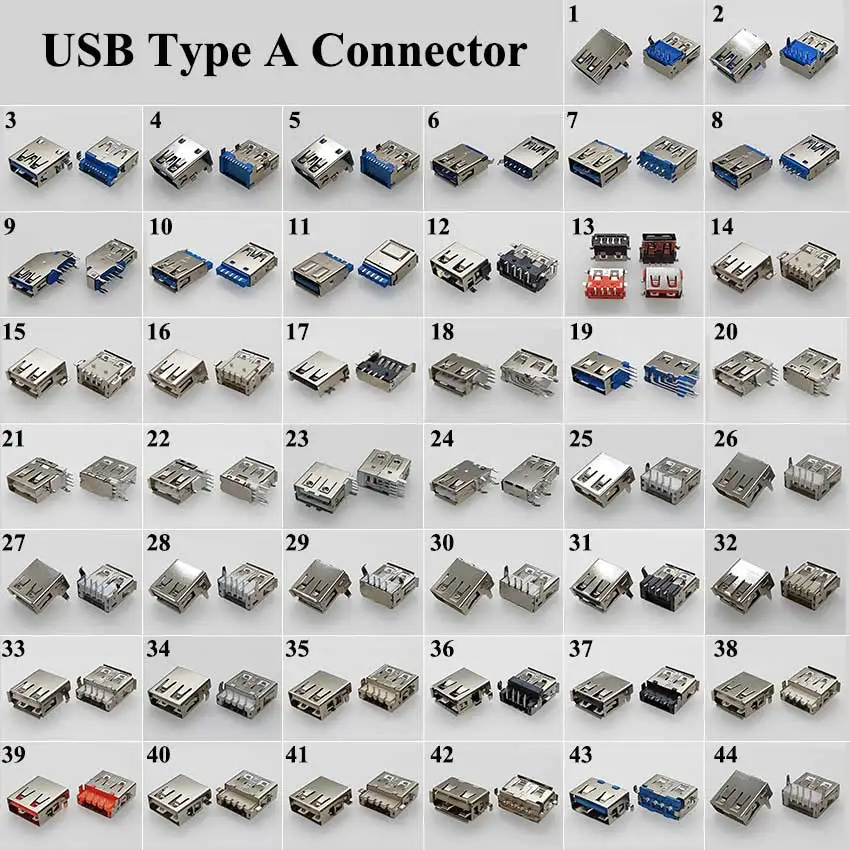 Cltgxdd 10PCS USB 2.0 3.0 Connector Female Socket USB3.0 USB2.0 Jack For Lenovo/Acer/Asus Laptop motherboard Interface U Disk