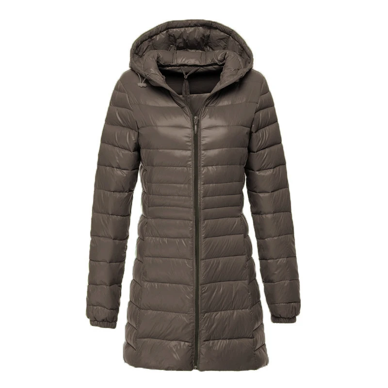 Oversized 7XL 8XL Plus Long Down Jacket Women Winter Ultra Light Down Jacket Women with Hooded Down Coat Female Big Size Coats