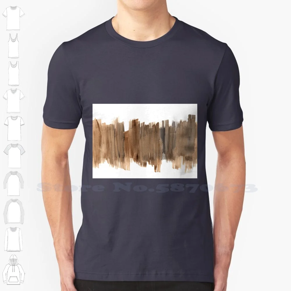 Abstract Brown And Grey Dirty Grunge Watercolor Background For Decoration. 100% Cotton T-Shirt Abstract Ancient Vintage