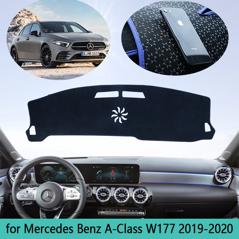 

For Mercedes Benz A-Class W177 A-Klasse A160 A180 A200 A450 Dashboard Mat Cover Sunshade Dashmat Carpet Car Accessories 2019