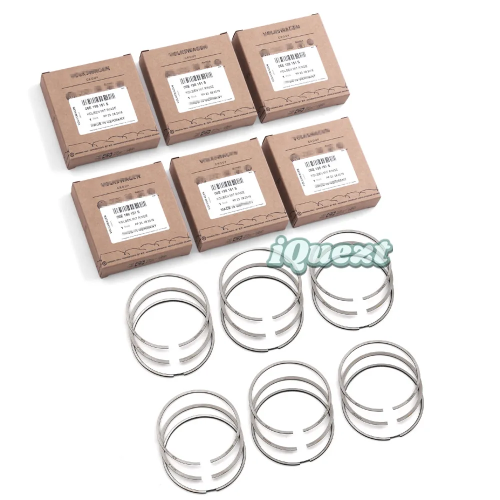 

6x Piston Rings Set OE 06E198151S Genuine STD for Audi A6 C7 A7 A8 2.5L FSI V6 150kw CLX CVB CPA Engine