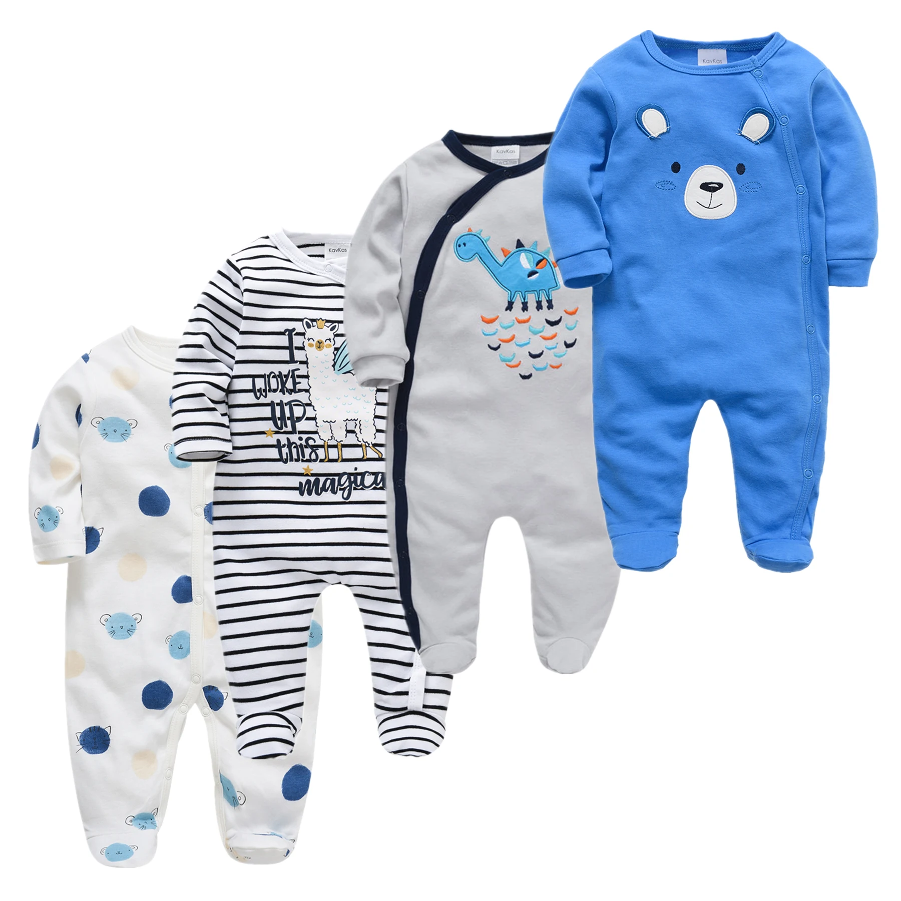 5 Pcs Pigiami Del Bambino Appena Nato Della Ragazza Del Ragazzo Pigiama Bebe Fille Cotone Traspirante Morbido Ropa Bebe Neonato Traversine Bambino Pjiamas