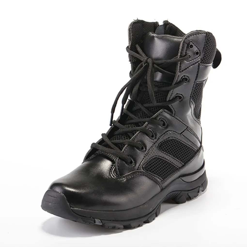 New Design Summer Mesh Breathable Hiking Training Boots Mens Black Wearable Boots For Men