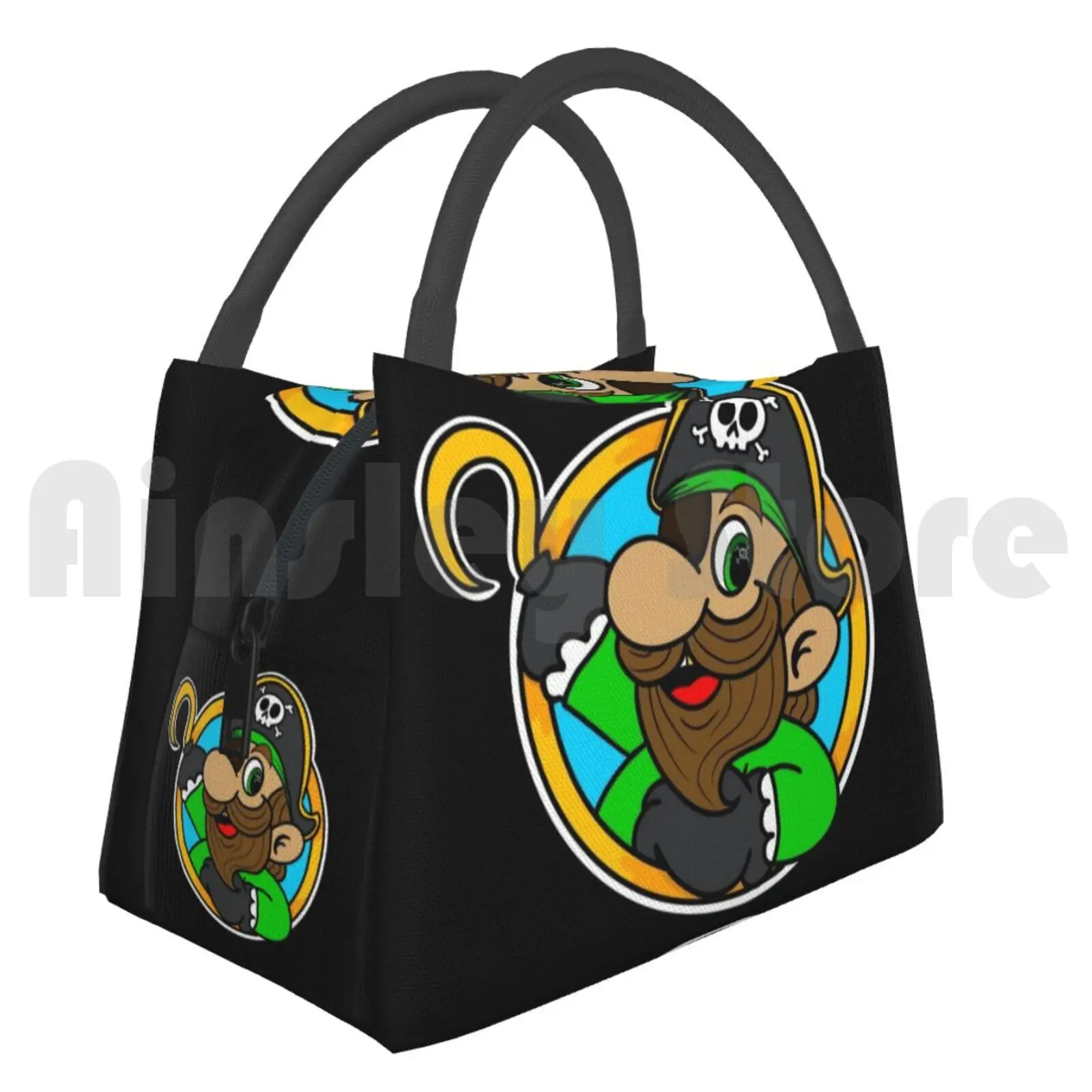

Portable Insulation Bag Pirate Pirate Hook Ship Plunder Pillage Skull Jolly Roger Skull And Crossbones Beard