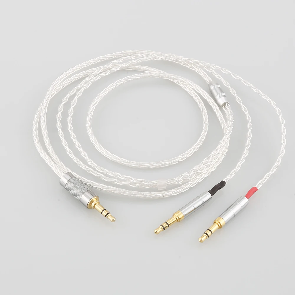 High Quality  8 Cores Silver Plated OCC Earphone Cable For Focal Clear Elear Elex Elegia Stellia